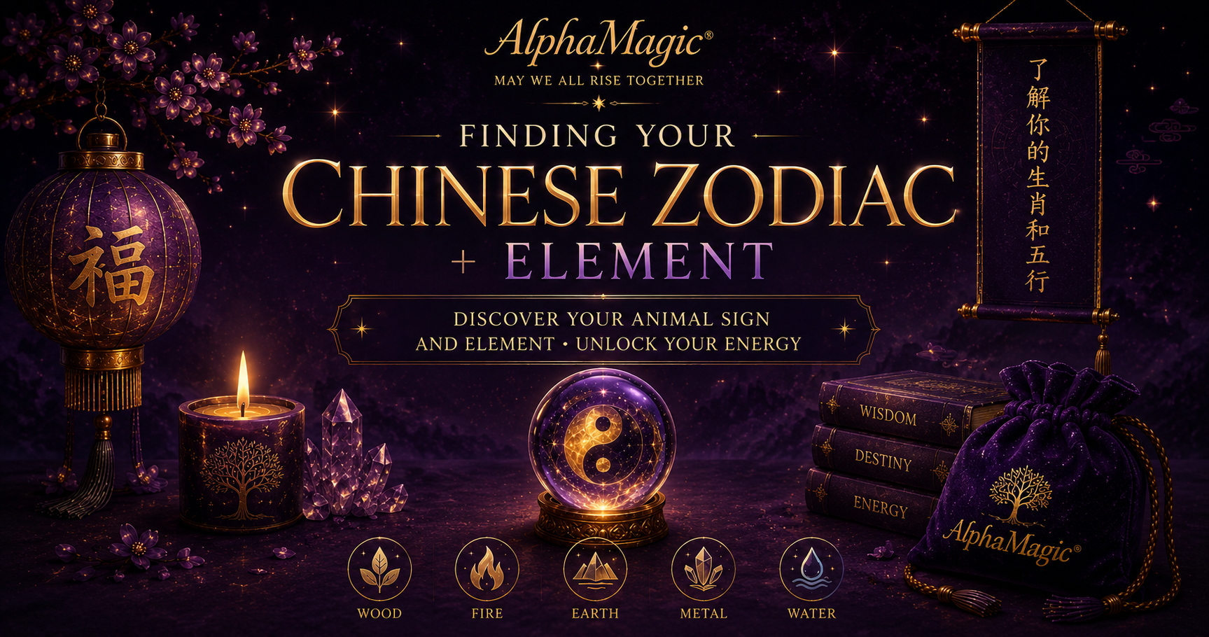 AlphaMagic Finding Your Chinese Zodiac and Element: Discover Your Animal Sign and Element, Unlock Your Energy